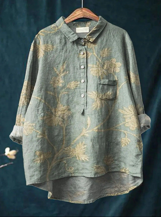 Vintage Floral Button Blouse For Women | Colette