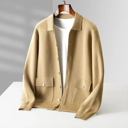 Collared Button Front Cardigan for Men | Lorenzo