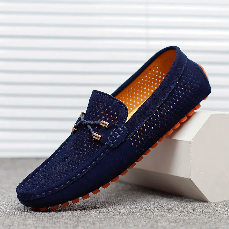 Perforated Slip On Loafers For Men | Tavian