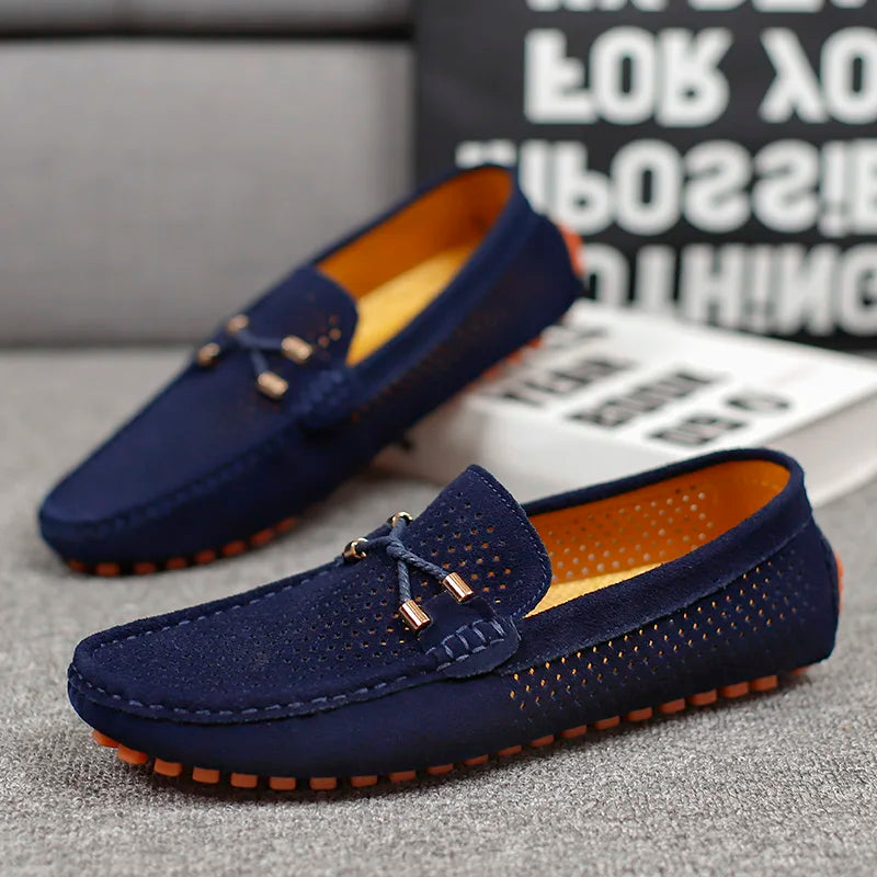Perforated Slip On Loafers For Men | Tavian