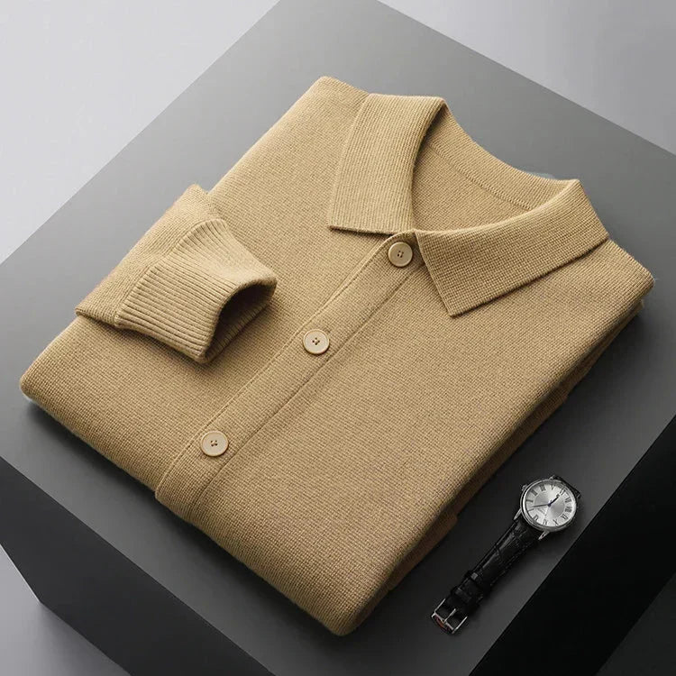 Collared Button Front Cardigan for Men | Lorenzo