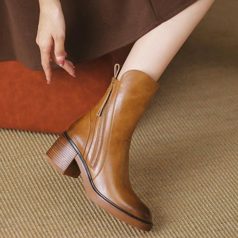 Block Heel Ankle Boots for Women | Mirella