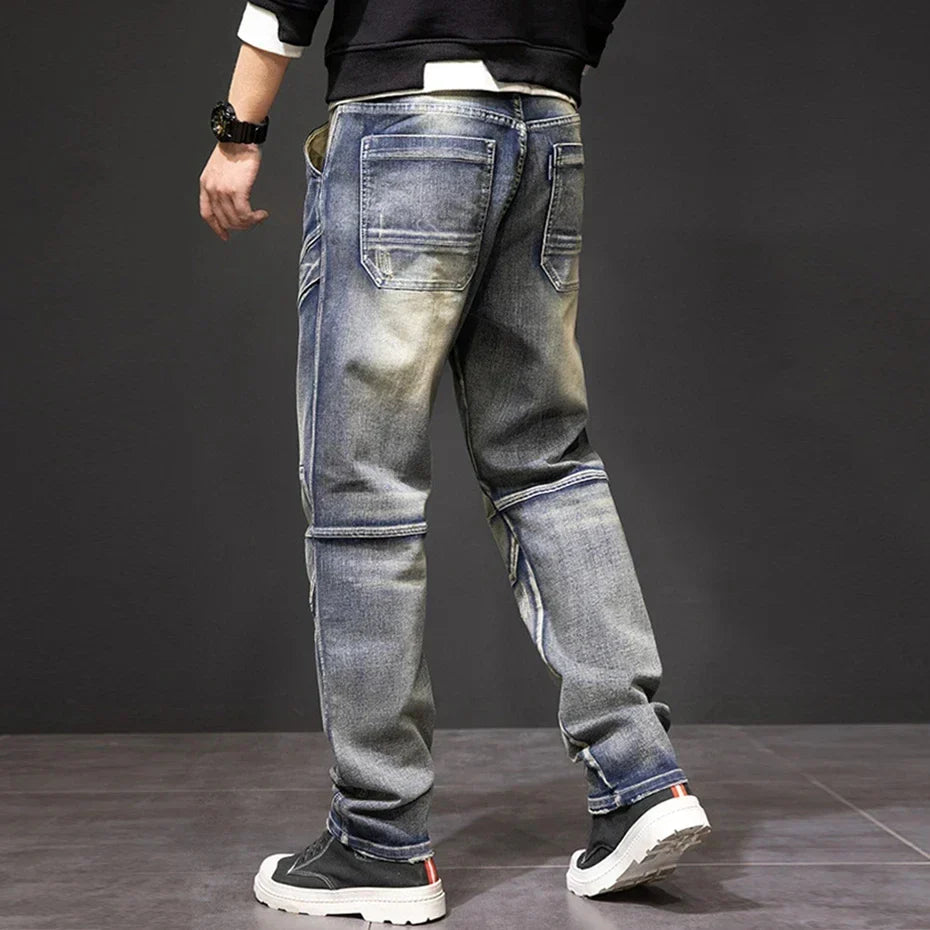 Straight Fit Distressed Jeans For Men | Luca