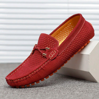 Perforated Slip On Loafers For Men | Tavian