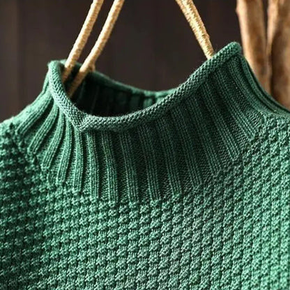 Textured High Neck Sweater For Women | Elowira