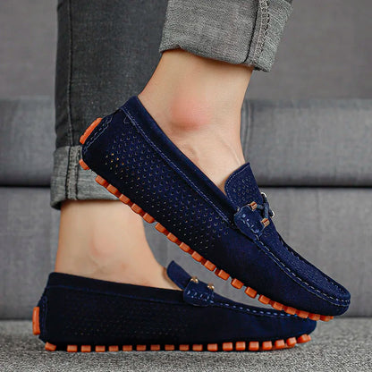 Perforated Slip On Loafers For Men | Tavian