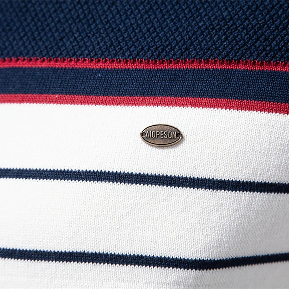Striped Crew Neck Sweater For Men | Almeric