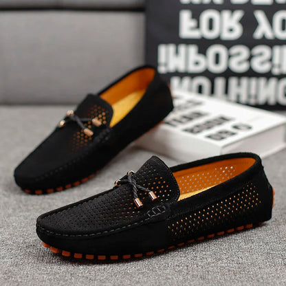 Perforated Slip On Loafers For Men | Tavian