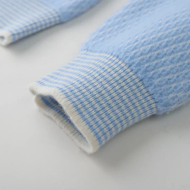 Textured Crew Neck Sweater for Men | Jheo