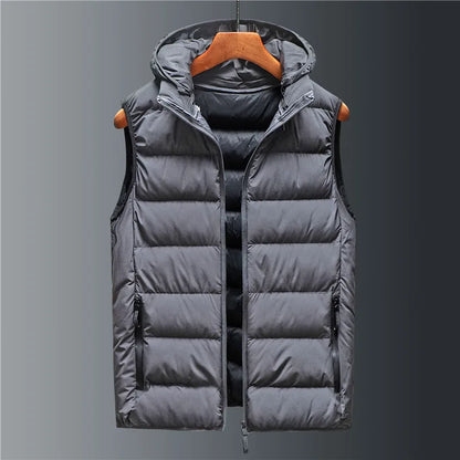 Hooded Quilted Gilet for Men | Rowan