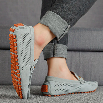 Perforated Slip On Loafers For Men | Tavian