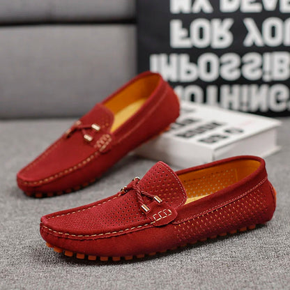 Perforated Slip On Loafers For Men | Tavian