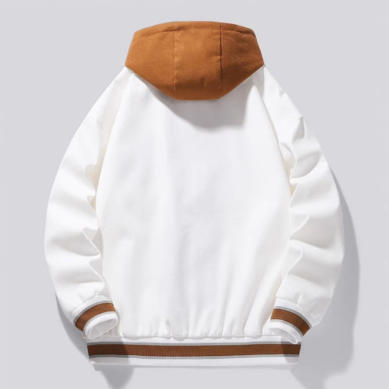 Hooded Varsity Style Jacket for Men | Beckford