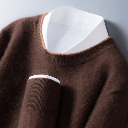 Contrast Trim Crew Neck Sweater for Men | Hartley