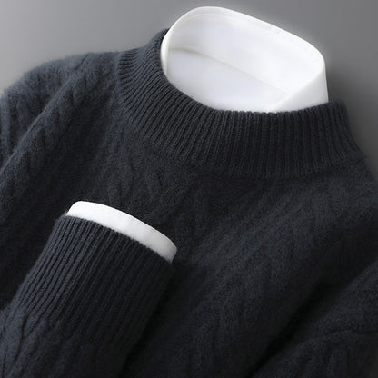 Cable Knit Crew Neck Sweater for Men | Evander