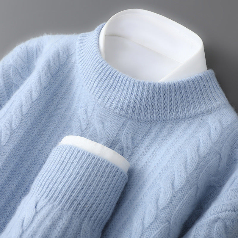 Cable Knit Crew Neck Sweater for Men | Evander