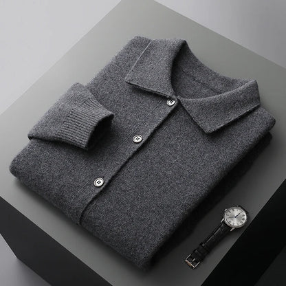 Collared Button Front Cardigan for Men | Lorenzo