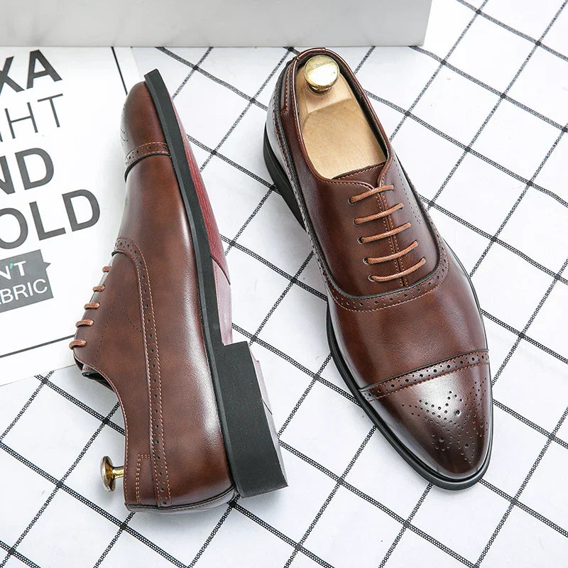 Classic Cap Toe Brogue Oxford Shoes For Men | Sterling