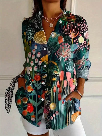 Colourful Pattern Blouse For Women | Mireya