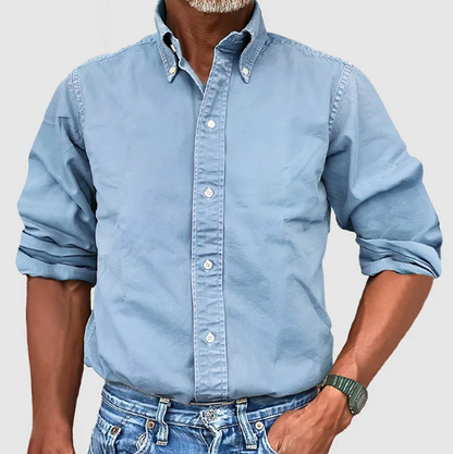 Classic Long Sleeve Button Shirt For Men | Mark