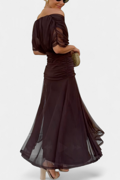 Elegant V Neck Maxi Dress For Women | Grace