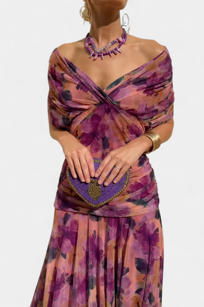 Elegant V Neck Maxi Dress For Women | Grace