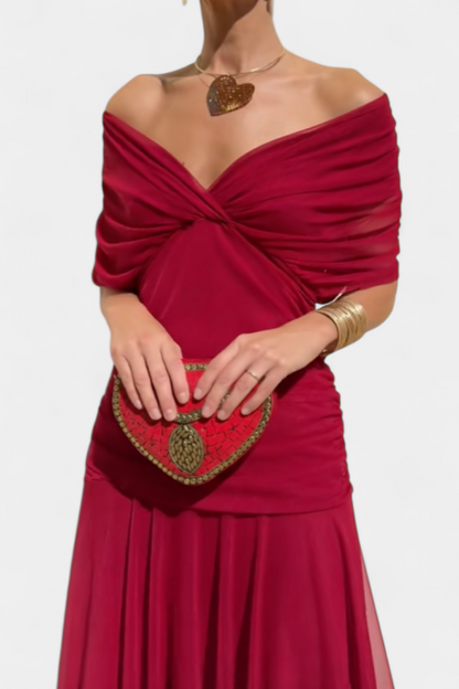 Elegant V Neck Maxi Dress For Women | Grace
