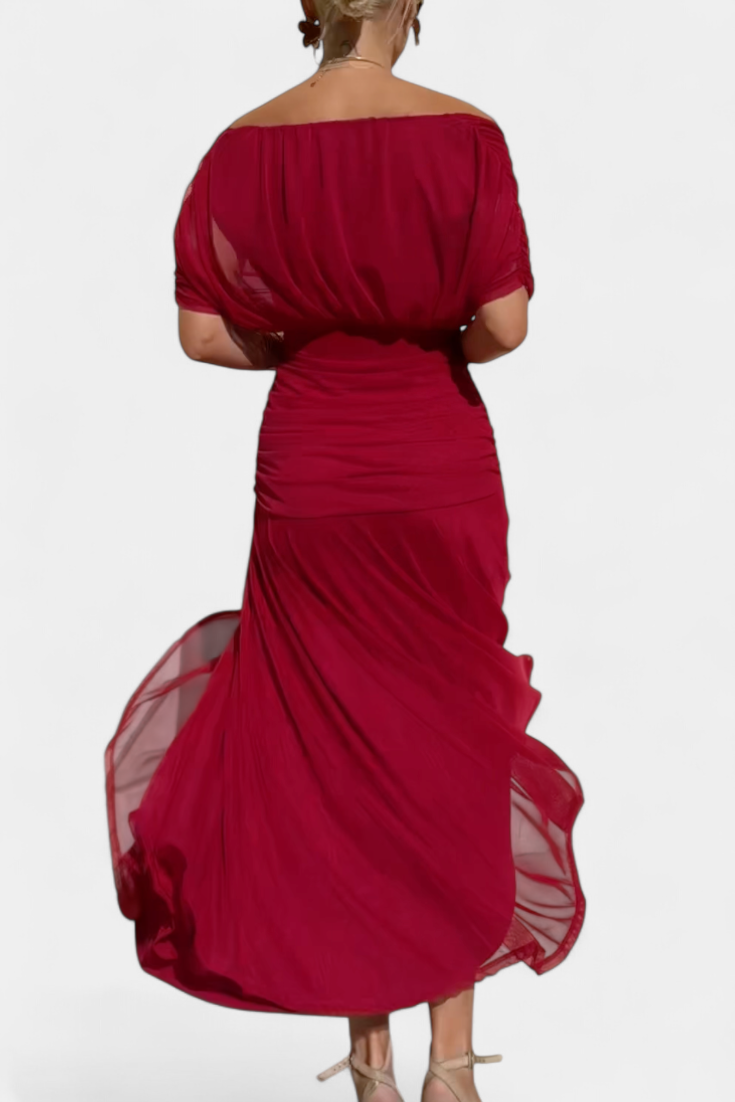 Elegant V Neck Maxi Dress For Women | Grace