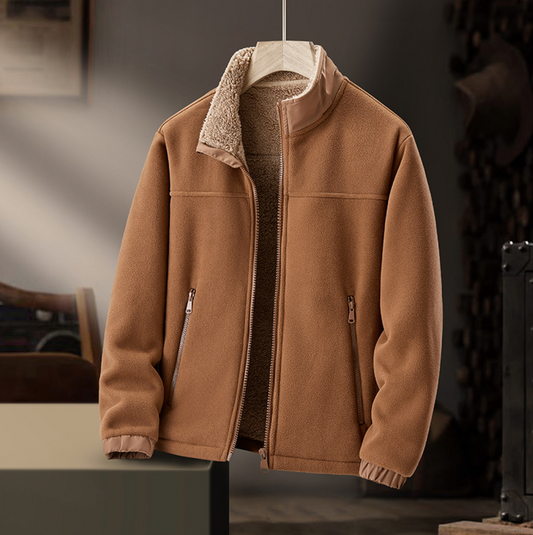 Zip Front Sherpa Jacket for Men | Calder