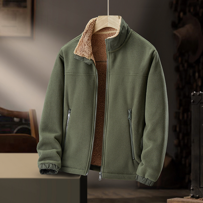 Zip Front Sherpa Jacket for Men | Calder