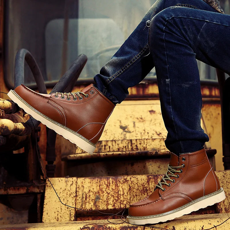 Retro Lace Up Ankle Boots For Men | Corvane