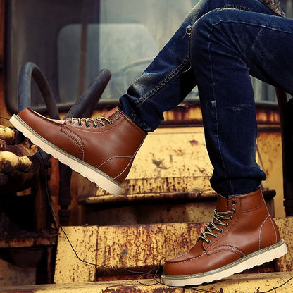 Retro Lace Up Ankle Boots For Men | Corvane