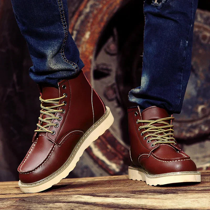 Retro Lace Up Ankle Boots For Men | Corvane