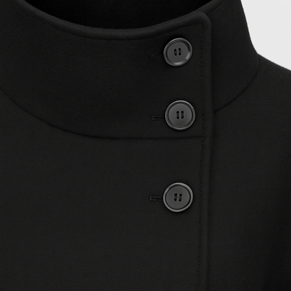 Belted High Collar Cape Coat For Women | Serelisse