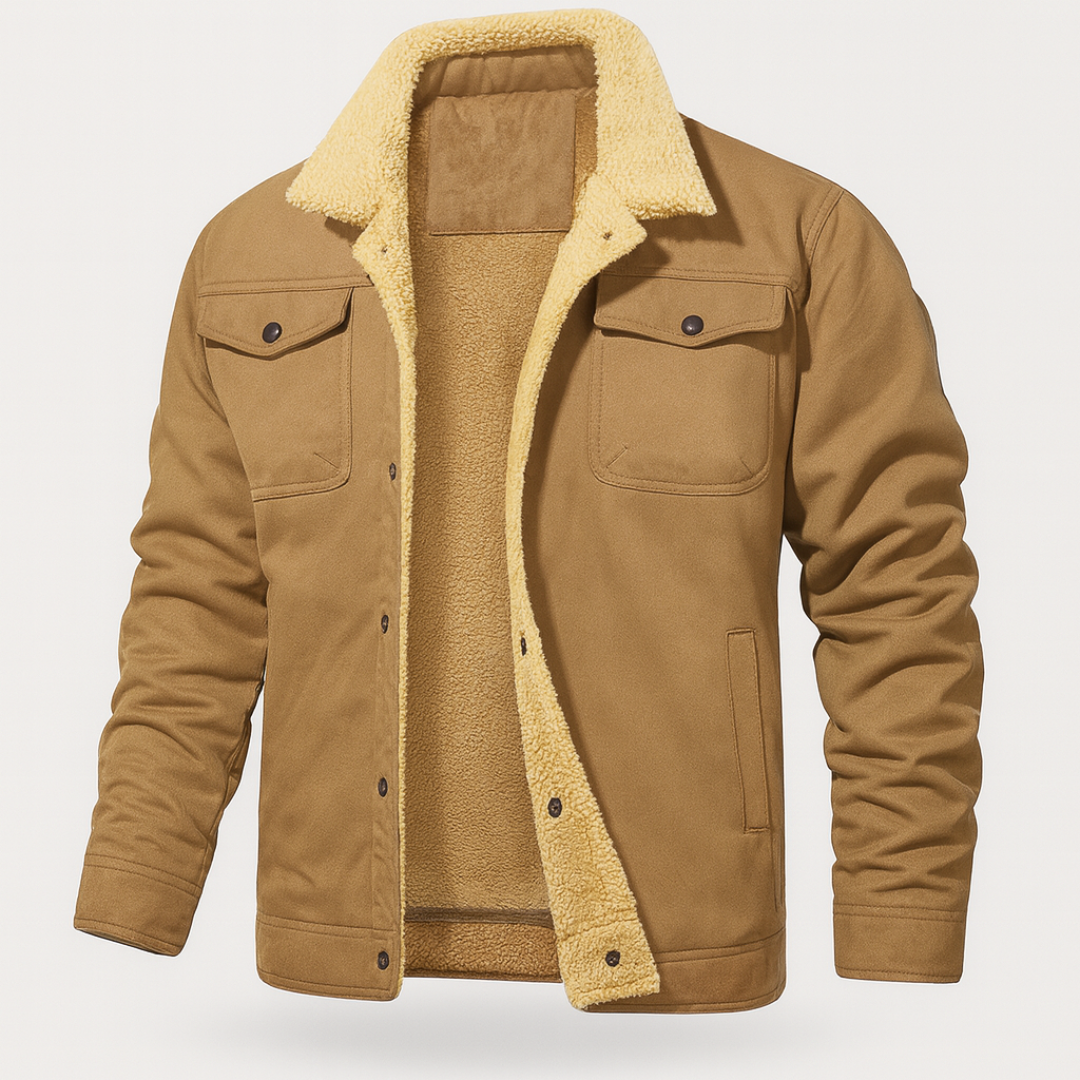 Sherpa Lined Button Front Jacket For Men | Dennis