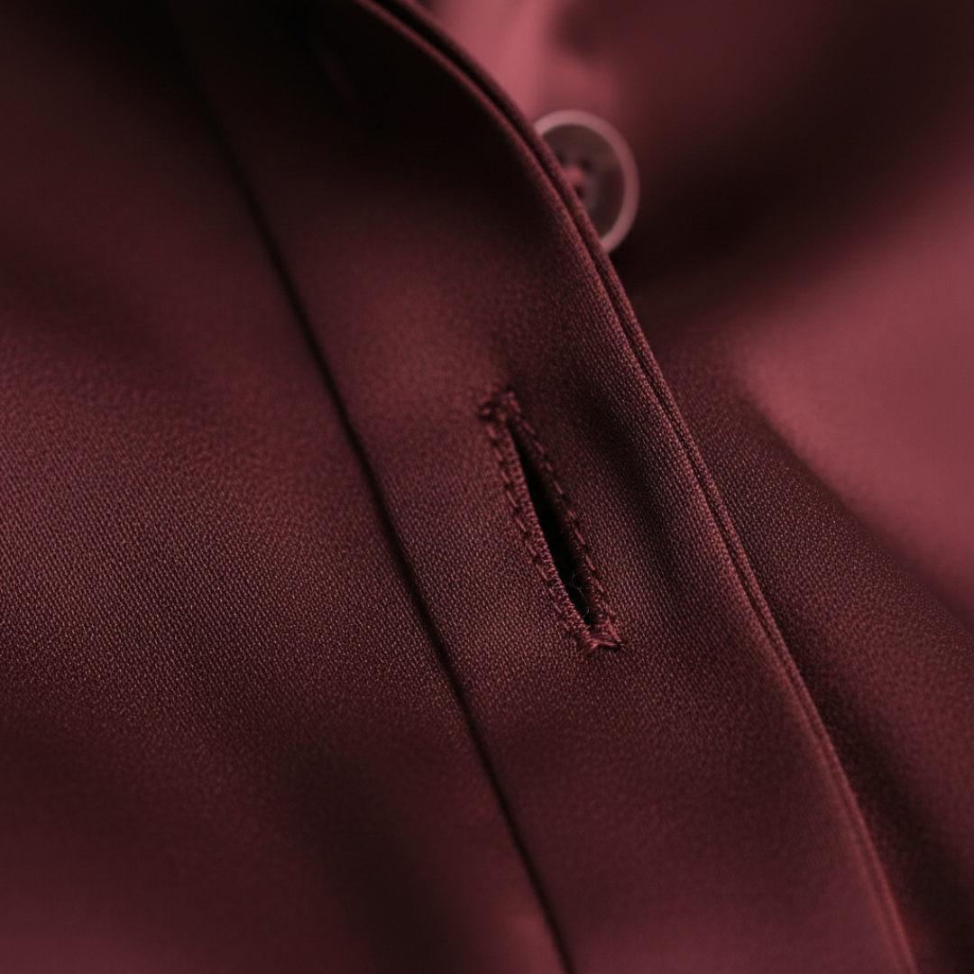 Silky Finish Button Front Blouse For Women | Liorenne