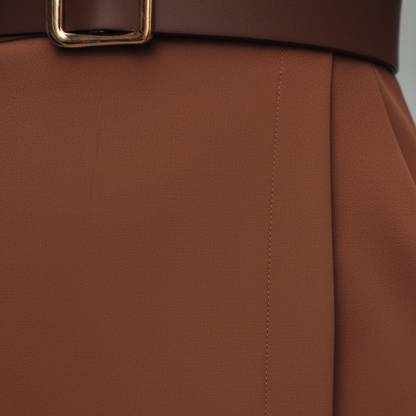Belted Wrap Style Midi Dress For Women | Dianna