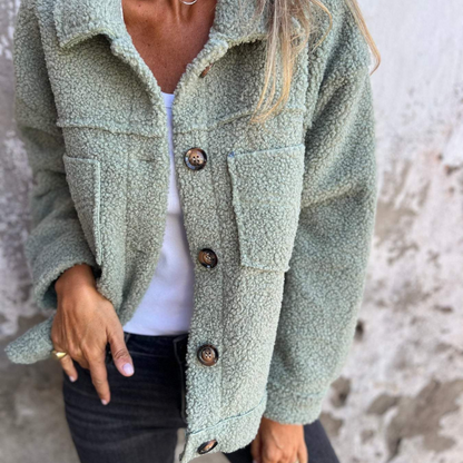 Short Button Jacket With Lapel Collar For Women | Hollie