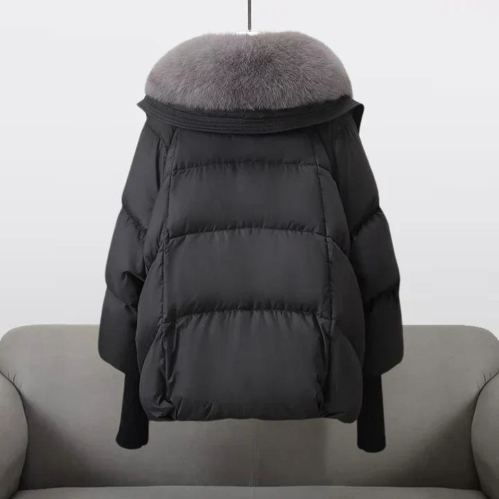 Padded Jacket With Wide Collar For Women | Caldrisse