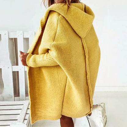 Oversized Hooded Knit Cardigan For Women | Alessandra