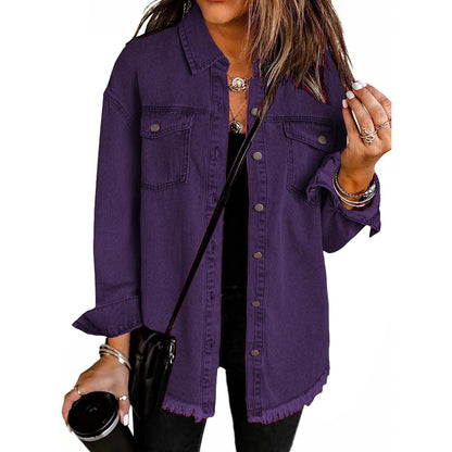 Relaxed Fit Denim Jacket For Women | Kalinda