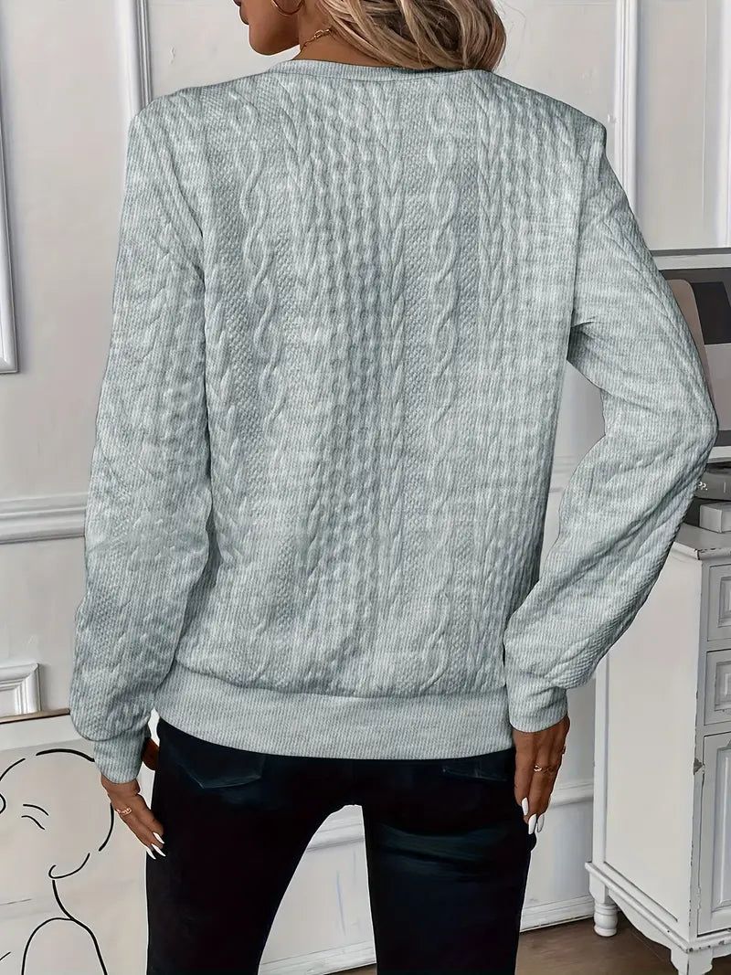 Half Zip Casual Sweater For Women | Lioraelle