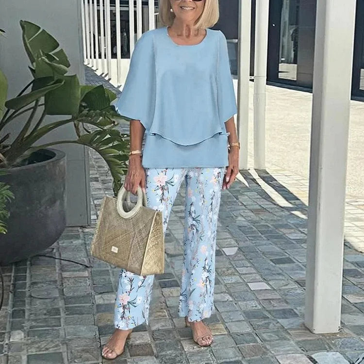 Printed Two Piece Co Ord Set For Women | Isadora
