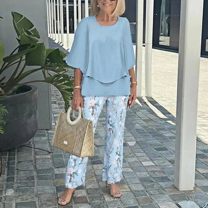 Printed Two Piece Co Ord Set For Women | Isadora