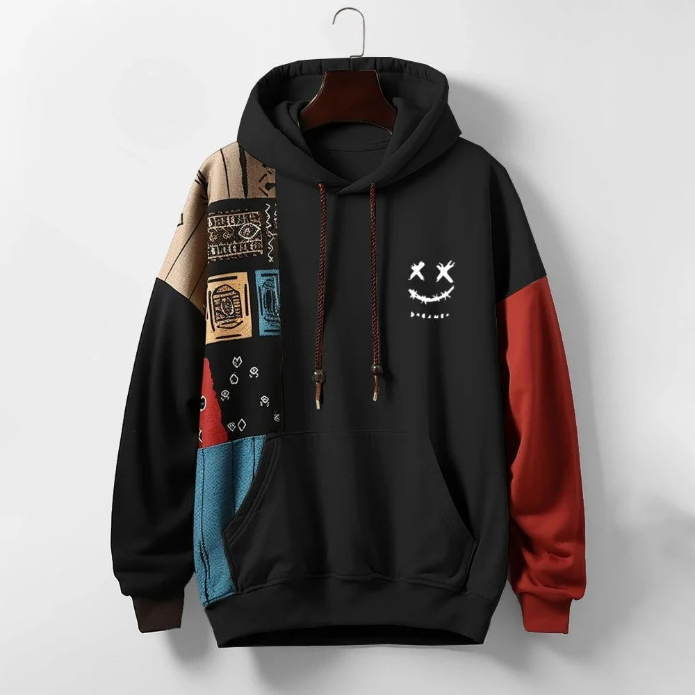 Colour Block Hooded Sweatshirt For Men | Zayden