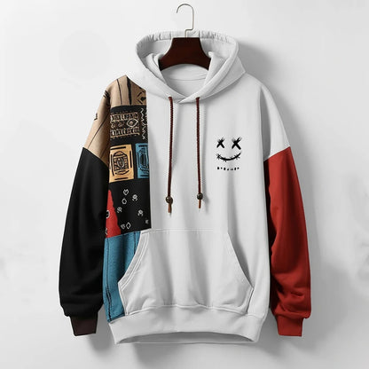 Colour Block Hooded Sweatshirt For Men | Zayden