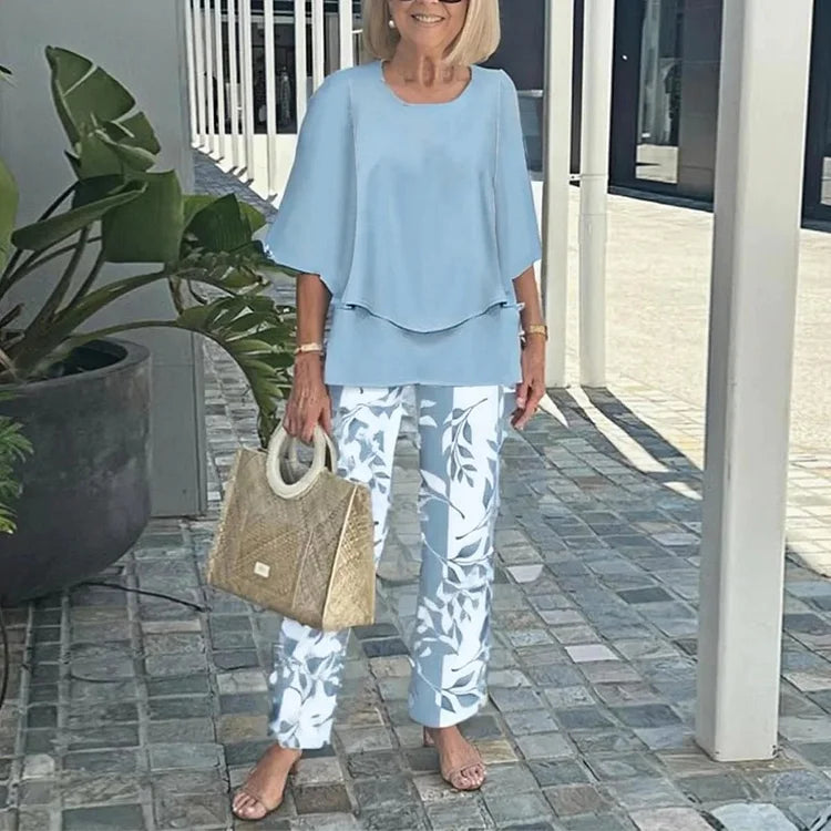 Printed Two Piece Co Ord Set For Women | Isadora