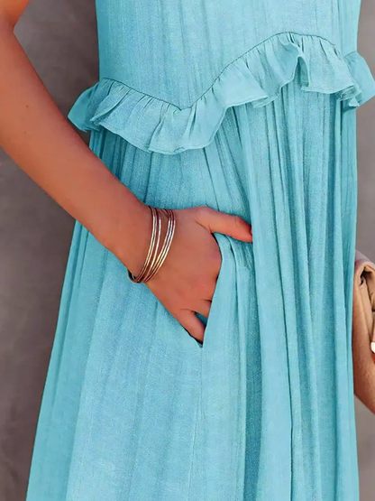 Tiered Ruffle Long Dress For Women | Lara