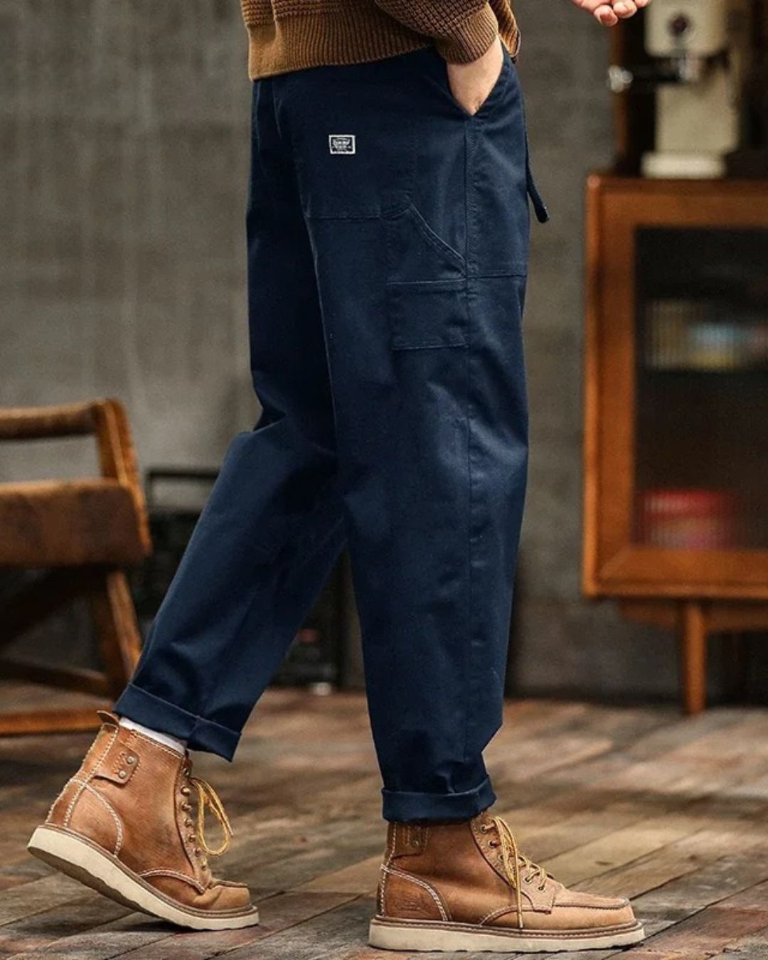 Vintage Straight-Leg Cargo Trousers For Men | Harrison