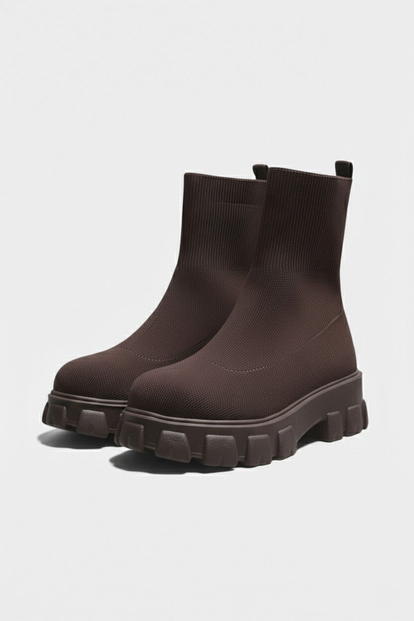 Chunky Sole Pull On Ankle Boots For Women | Virella